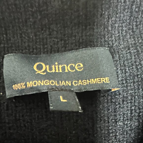 Quince Mongolian Cashmere Mock Turtleneck Sweater Quiet Luxury - Large - Picture 4 of 5